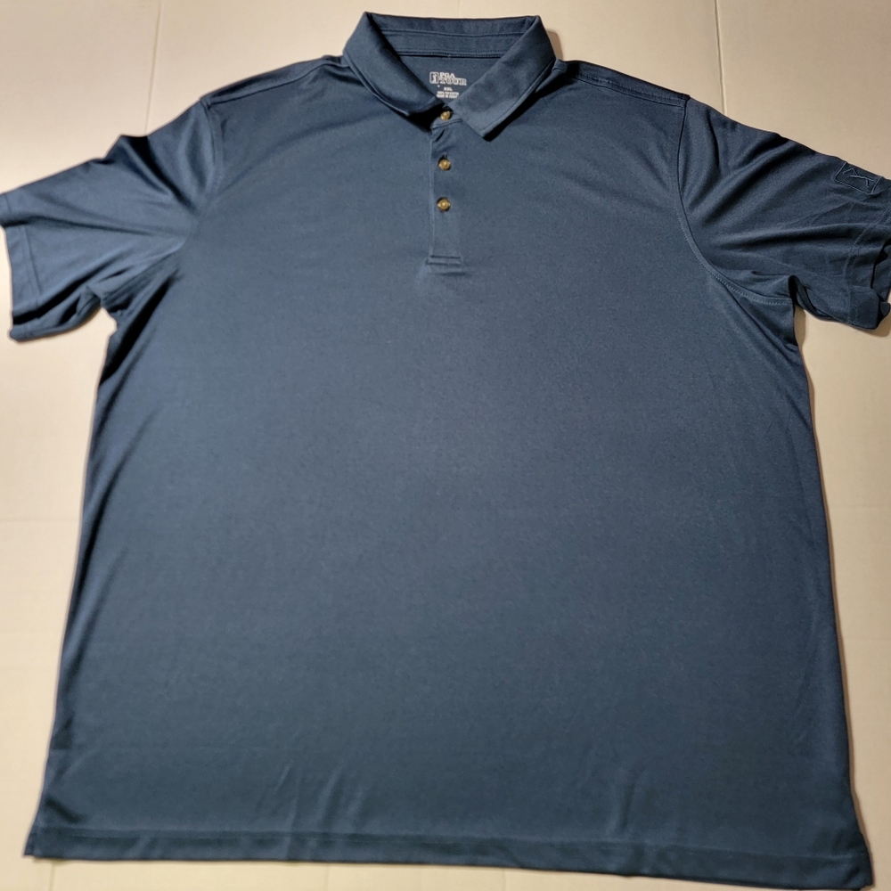 💚 PGA Tour Golf Polo Shirt Mens XXL Blue Performance Logo